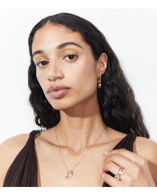 Tory Burch Metallic Icon Pavé Charm Ring
