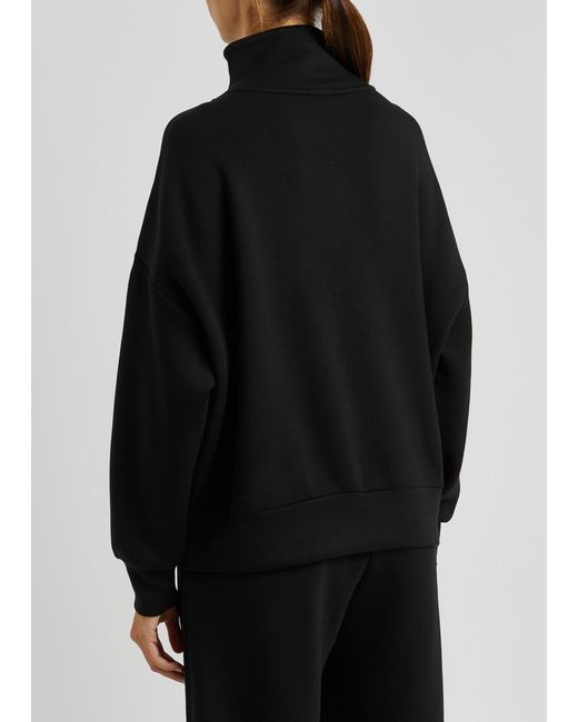 Varley Black Hawley Half-Zip Stretch-Jersey Sweatshirt