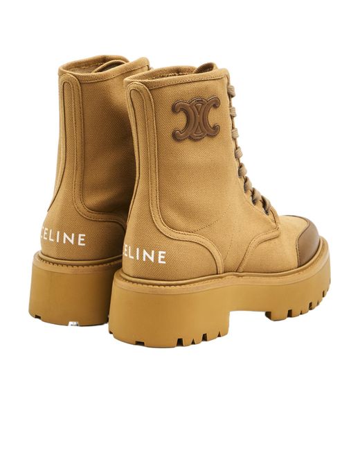 Céline Natural Bulky Lace-Up Boot