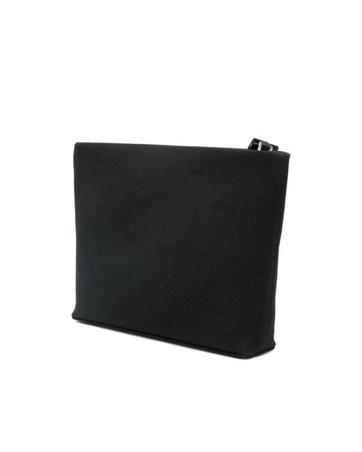 Givenchy Black Paris Signature Logo Zipped Pouc