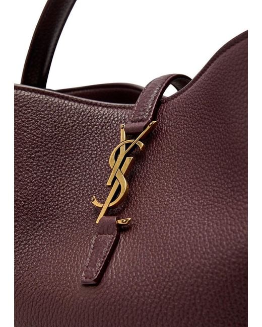 Saint Laurent Red Litchi Grain Bucket Bag