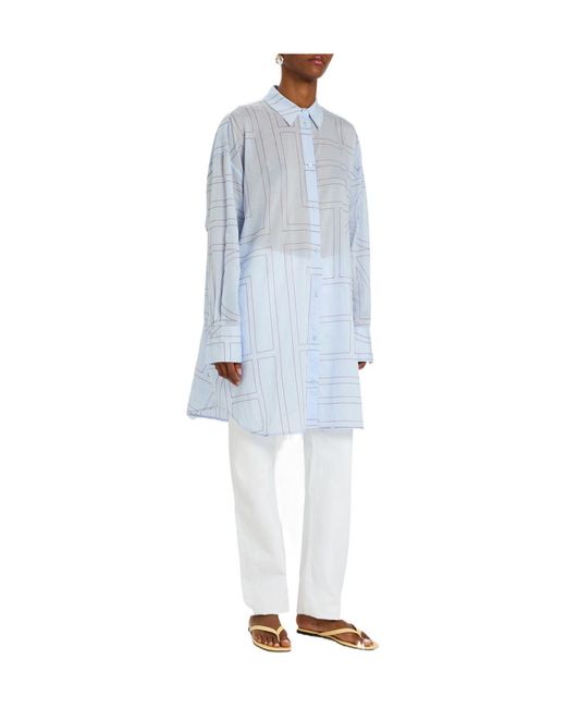 Totême Blue Lightweight Cotton Shirt