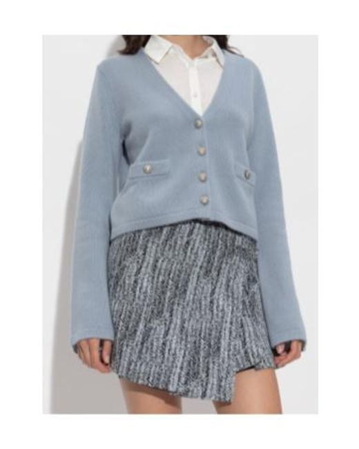 Zadig & Voltaire Blue Wide-Sleeve Cashmere Cardigan