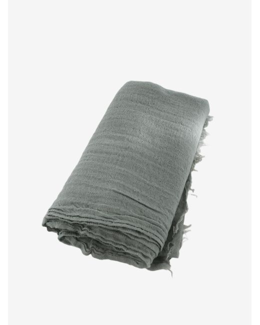 Rick Owens Gray Frayed Cashmere-Blend Scarf for men
