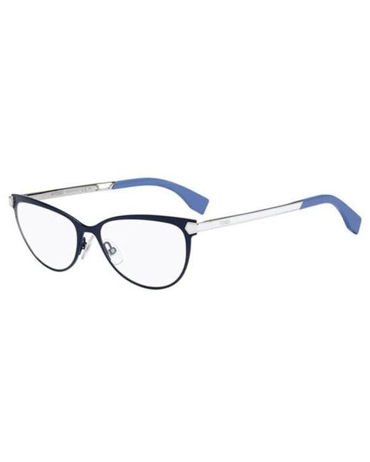 Fendi White Logo Detail Flat Lens