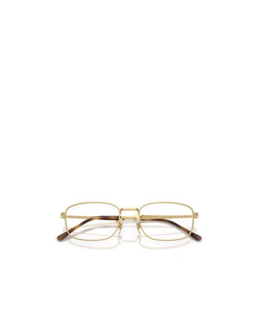 Ray-Ban White Geometric Frame Plain Mirror for men