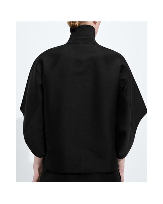 Bottega Veneta Black Raglan Sleeved Shirt