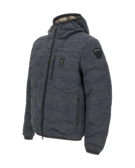 Blauer Usa Gray Blauer Wax Wave Down Jacket for men