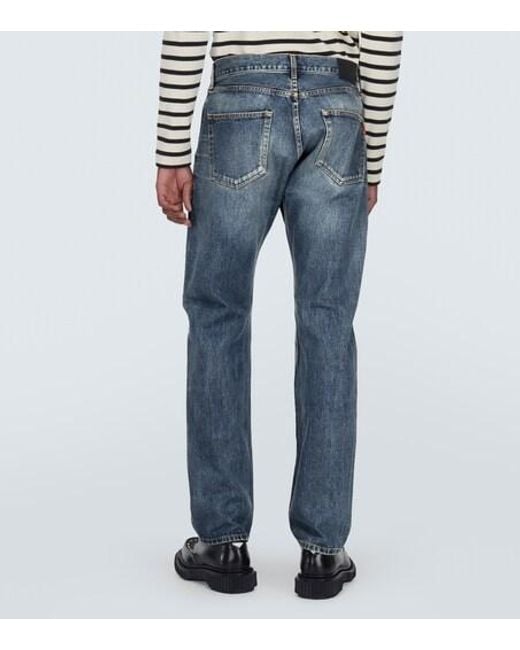 Undercover Blue Beaded Straight Jeans for men