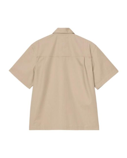 Carhartt Natural Postal Zip Short Sleeve Shirt for men