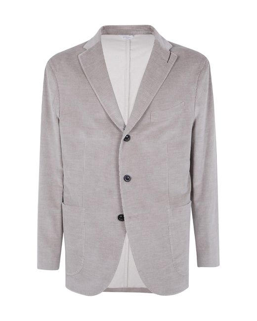 Boglioli Gray Corduroy Jacket for men
