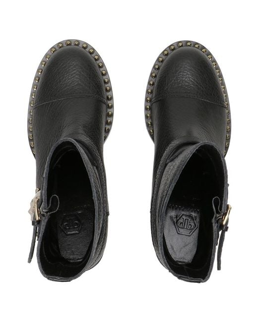 Philipp Plein Black Logo Booties