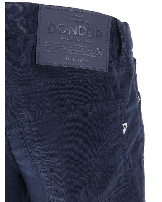 Dondup Blue Marlen Corduroy Wide-Leg Jeans