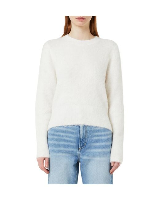Boss White High-Quality Knit Sweater