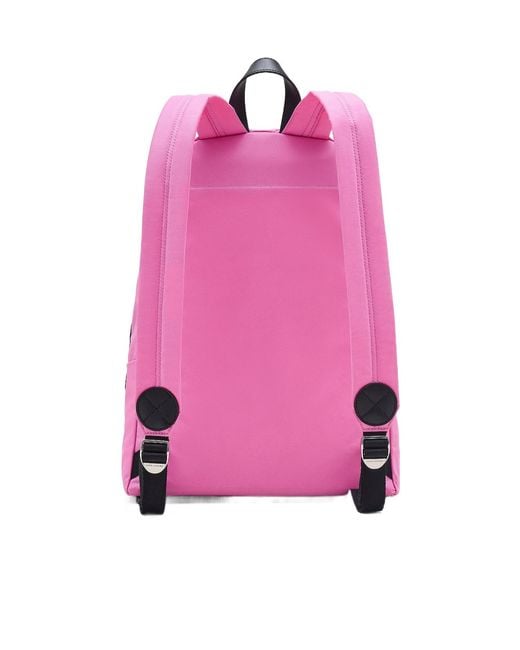 Marc Jacobs Pink The Biker Logo-Patch Zipped Large Backpack
