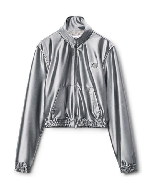 Alexander Wang Blue Satin Track Jacket