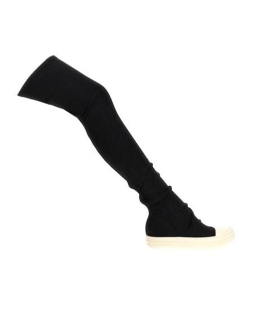 Rick Owens Black Concordians High Socks Sneakers