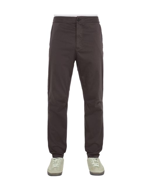 Stone Island Gray Elastic Waist Casual Pants for men
