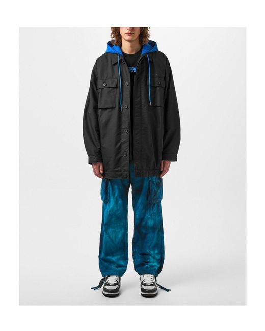 Off-White c/o Virgil Abloh Blue Color-Blocked Coat for men