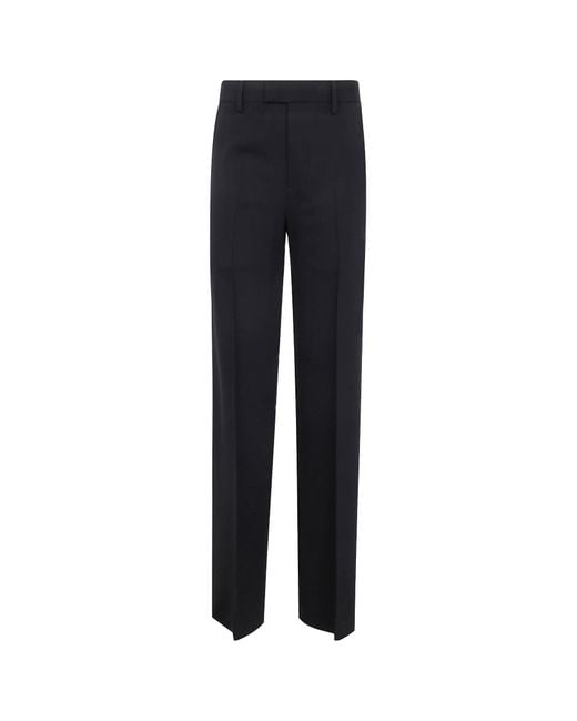 Ann Demeulemeester Blue Belt-Loop Casual Pants