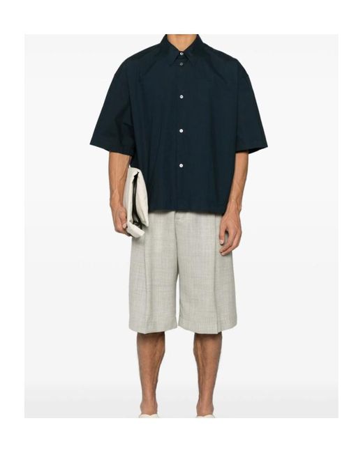 Studio Nicholson Blue Short-Sleeved Shirt for men