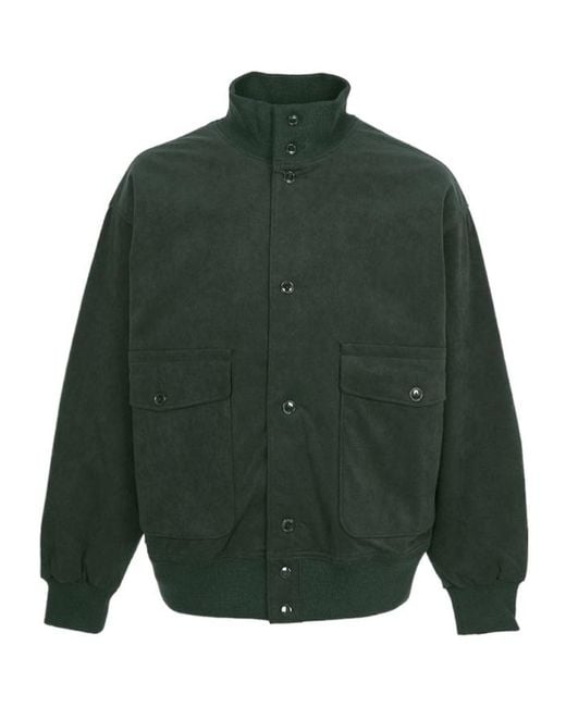 Nanamica Green Stand-Up Collar Jacket for men