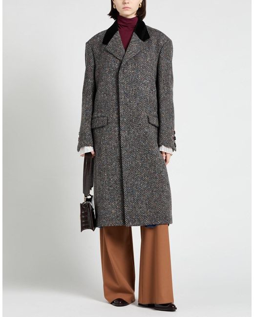 Marni Gray Casual Wool Coat