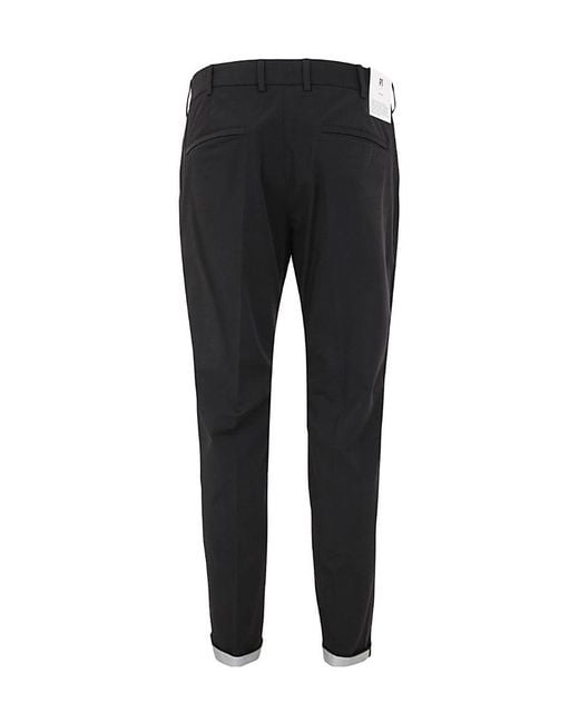 PT01 Black Logo Casual Trousers for men