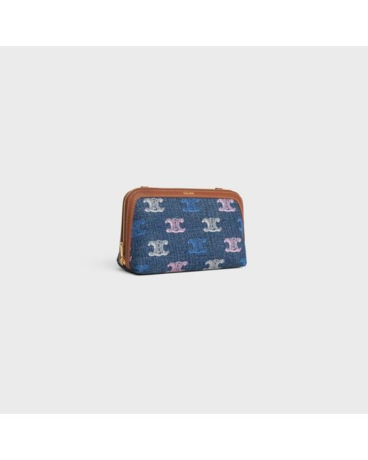 Céline Blue Clutch On Chain Cuir Triomphe