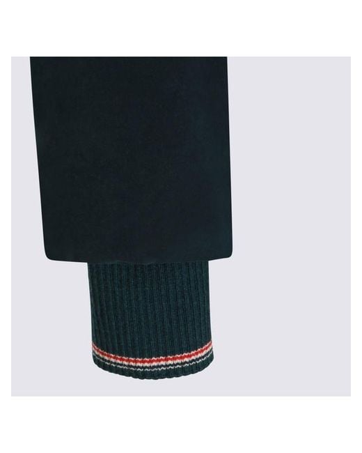 Thom Browne Blue Hooded Down Jacket