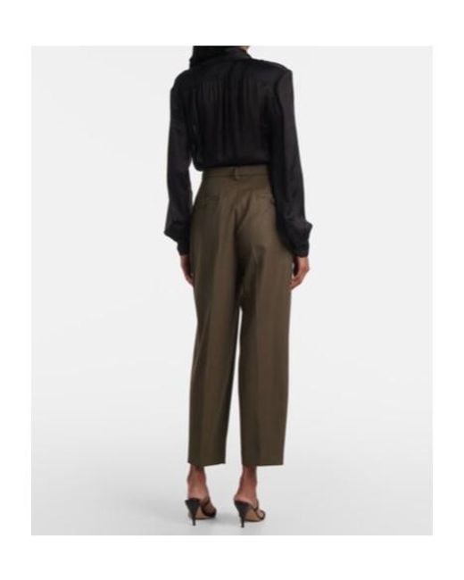 Altuzarra Green Emmett Virgin Wool Straight Pants