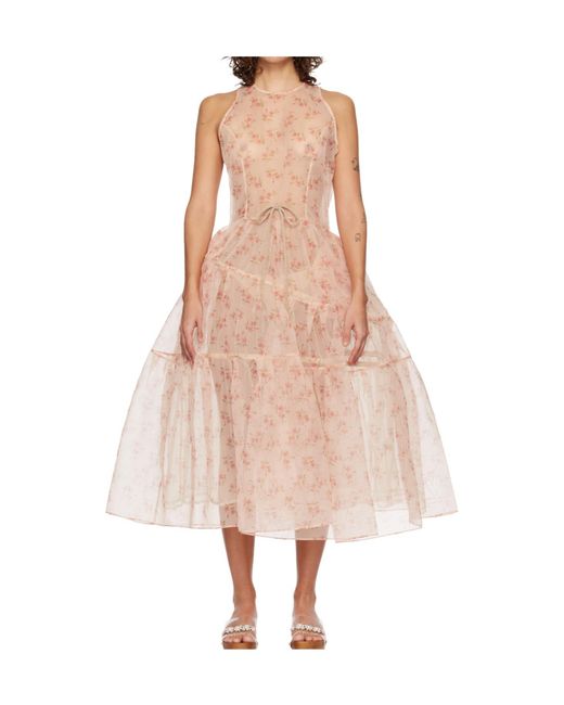 Simone Rocha Pink Sleeveless Bow Dress