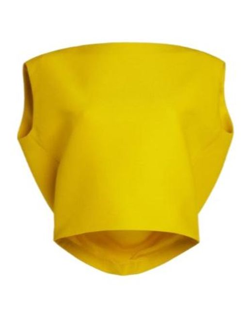 Balenciaga Yellow Draped Back Top