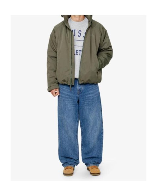 Stussy Green Long-Sleeved Casual Jacket for men