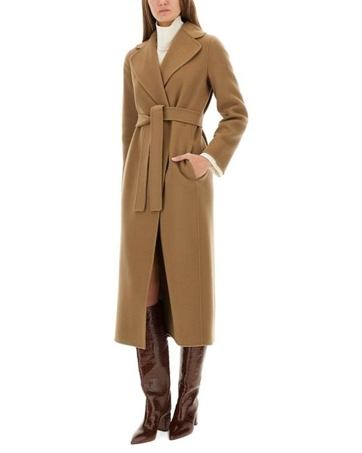 Max Mara Natural S Poldo Belted Long Coat