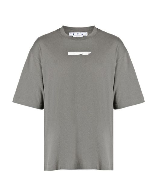 Off-White c/o Virgil Abloh Gray Raymond Tie-Dye Cotton T-Shirt for men