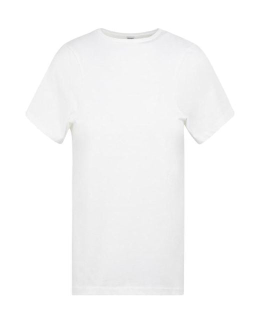 Totême White Totême Short Sleeved Crewneck T-Shirt