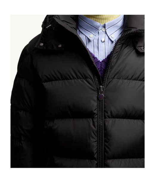 Moncler Black Maya Zip-Up Hooded Puffer Jacket for men