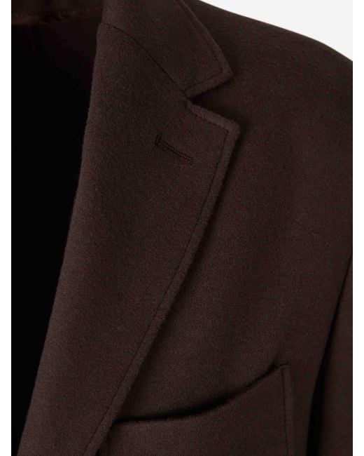 Canali Black Double-Breasted Virgin Wool Jacket for men