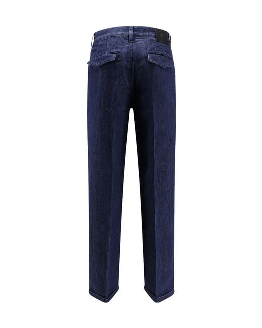 Pt Pantaloni Blue Logo Patch Regular Jeans for men