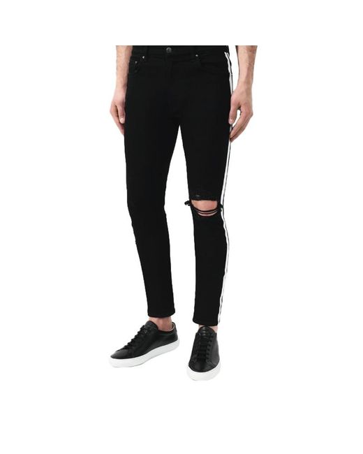 Amiri Black Denim Trousers With Belt Loops for men
