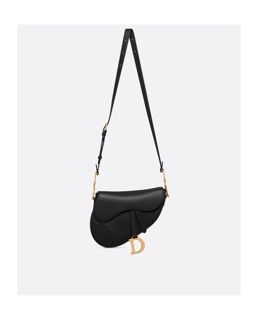 Dior Black Medium Softsaddle Saddle Bag (With Shoulder Strap)