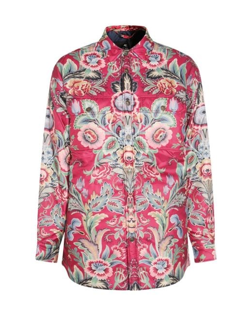Etro Pink Coats Aubergine