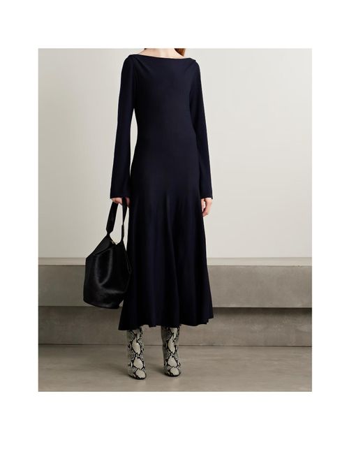 Khaite Blue Long-Sleeved Dress