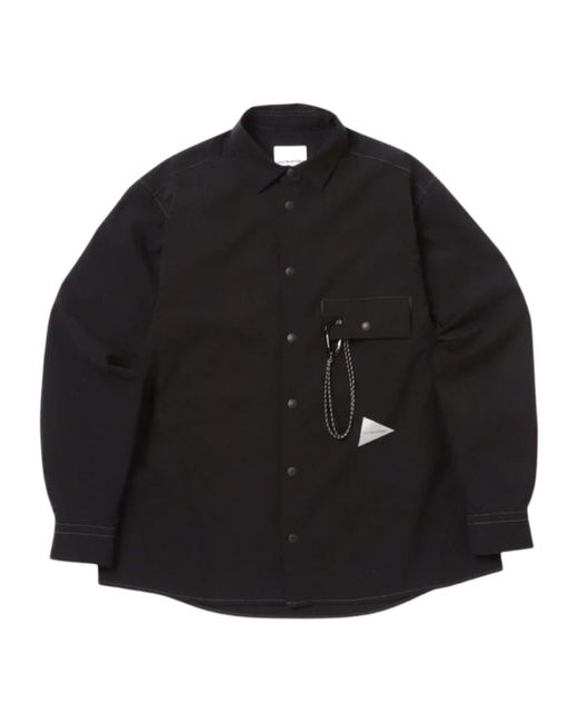 And Wander Black Dry Breathable Ls Shirt for men