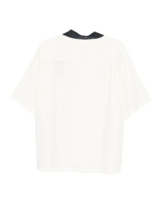 Undercover White Contrast-Collar Shirt for men