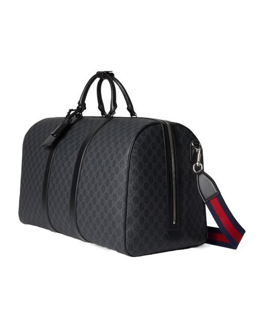 Gucci Black Gg Monogrammed Duffle Bag for men
