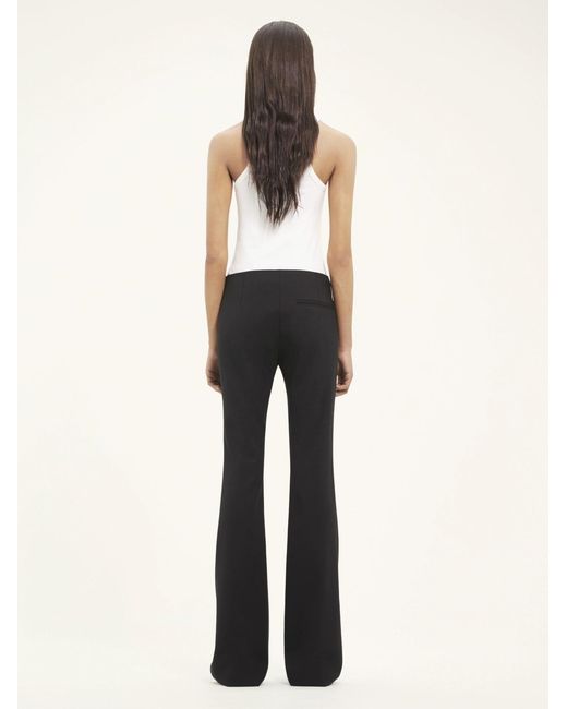Courreges Black Twist-Front Bootcut Wool Trousers