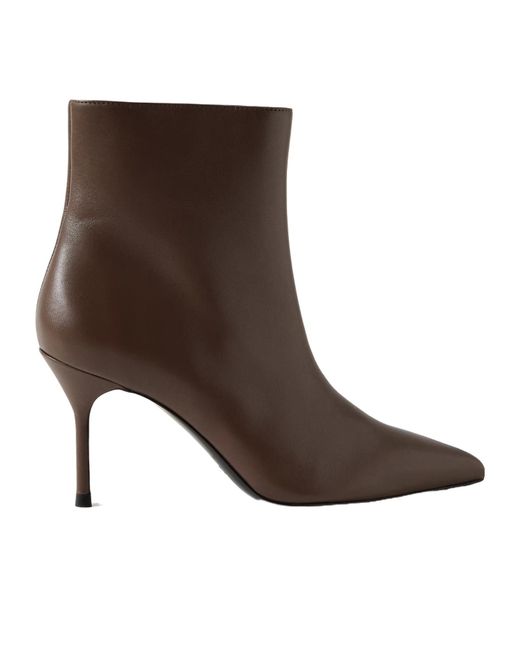Staud Brown Sebastian Leather Ankle Boots