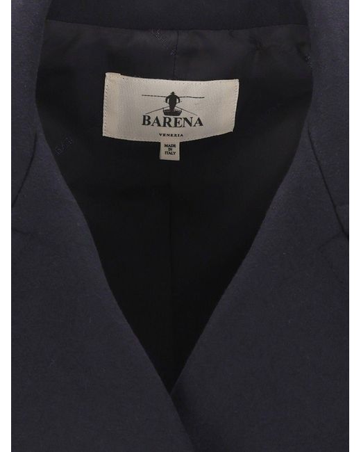 Barena Blue Double-Breasted Coat